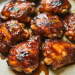 Caramelized BBQ Chicken Thighs in the Oven