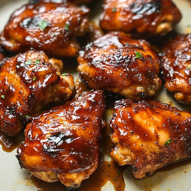 Caramelized BBQ Chicken Thighs in the Oven