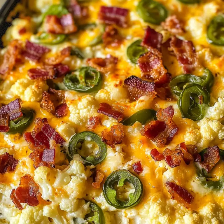 Cauliflower Jalapeno Popper Casserole