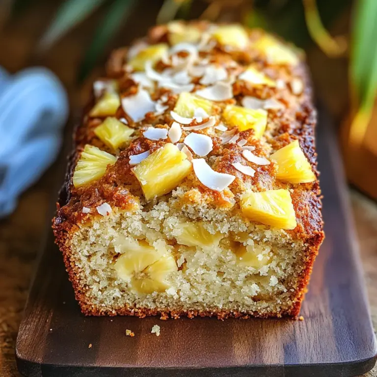 Coconut Pineapple Banana Bread - A Taste of Hawaii