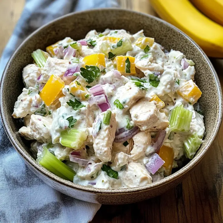 Cottage Cheese Chicken Salad with Banana Peppers