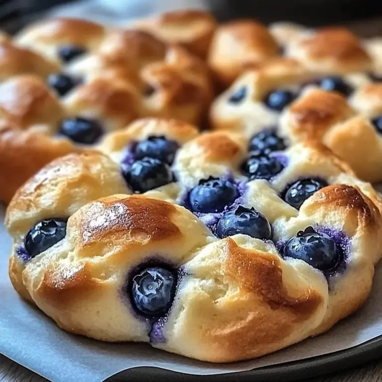 Fluffy Cottage Cheese Blueberry Cloud Bread