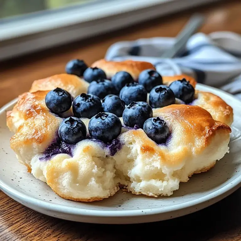 Fluffy Cottage Cheese Blueberry Cloud Bread