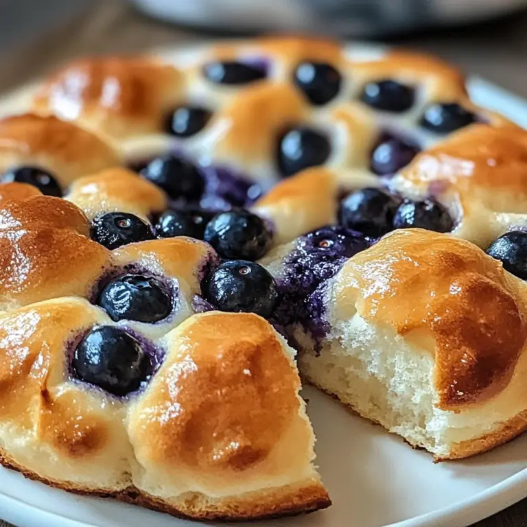 Fluffy Cottage Cheese Blueberry Cloud Bread
