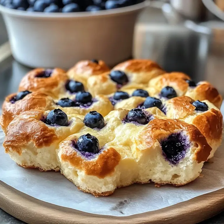 Fluffy Cottage Cheese Blueberry Cloud Bread
