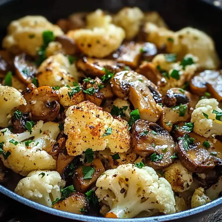 Garlic Cauliflower Mushroom Skillet: Quick & Delicious Dish