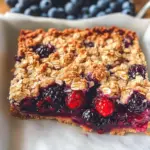 Healthy Berry Oatmeal Bars Breakfast