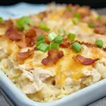 Keto Cauliflower Casserole, Loaded Chicken Bacon Ranch