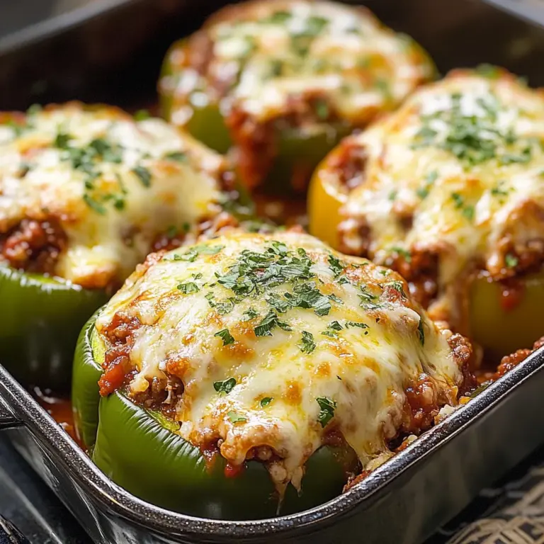 Keto Lasagna Stuffed Peppers