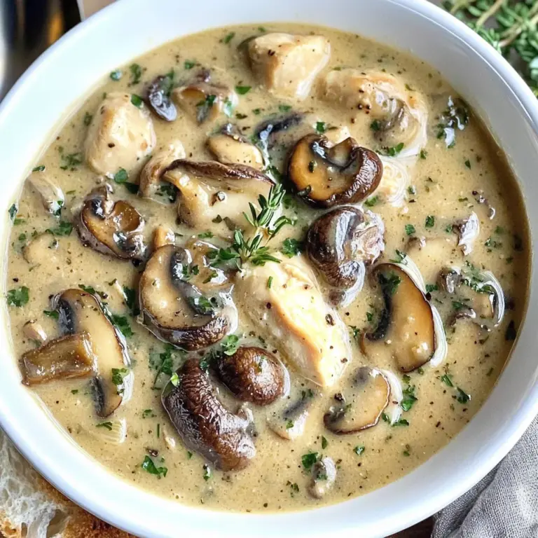 (Low-Carb) Chicken Mushroom Soup recipe
