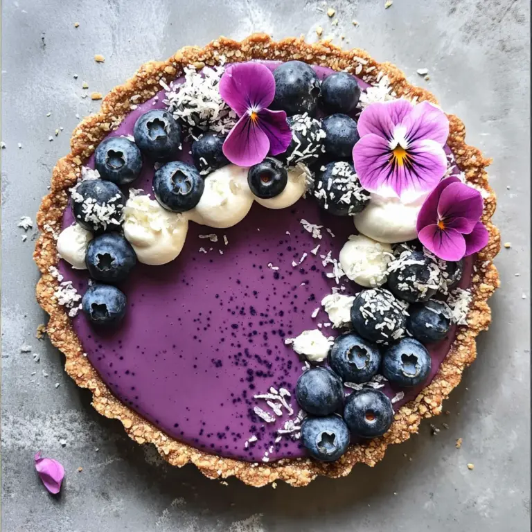 No Bake Blueberry Tart with Earl Grey