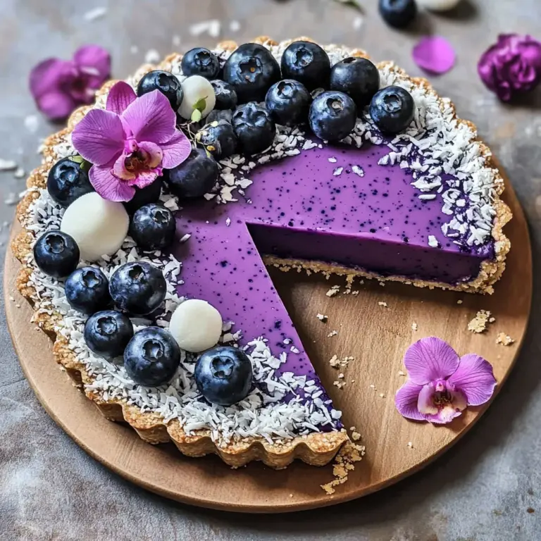 No Bake Blueberry Tart with Earl Grey
