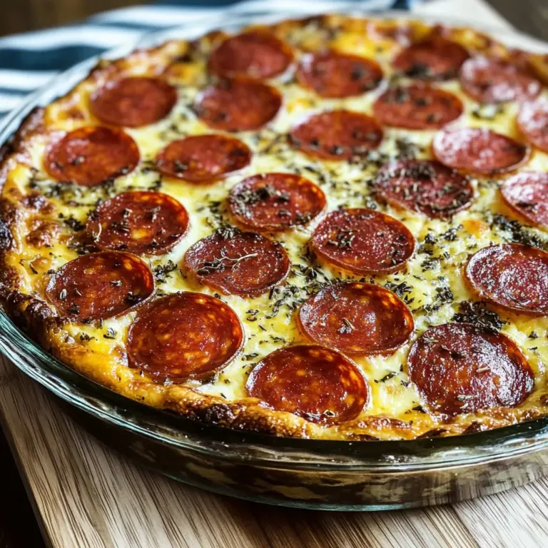 Pepperoni Pizza Keto Crustless Quiche