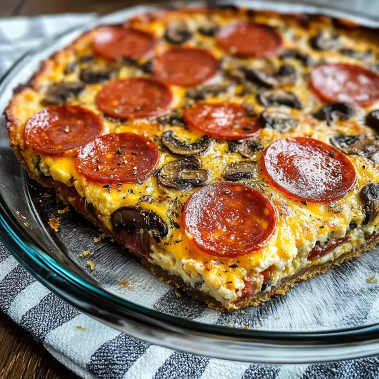 Pepperoni Pizza Keto Crustless Quiche