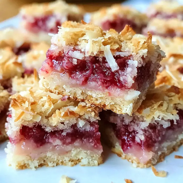Raspberry Coconut Bars Recipe