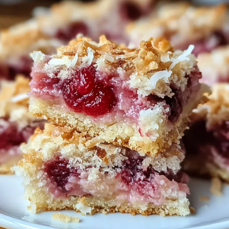 Raspberry Coconut Bars Recipe