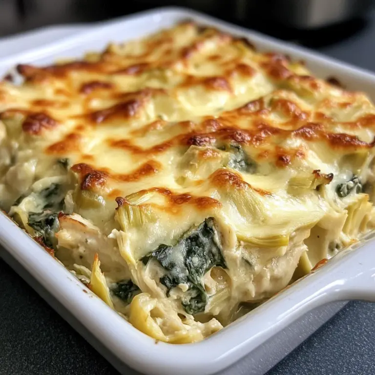Spinach Artichoke Chicken Casserole (Keto)