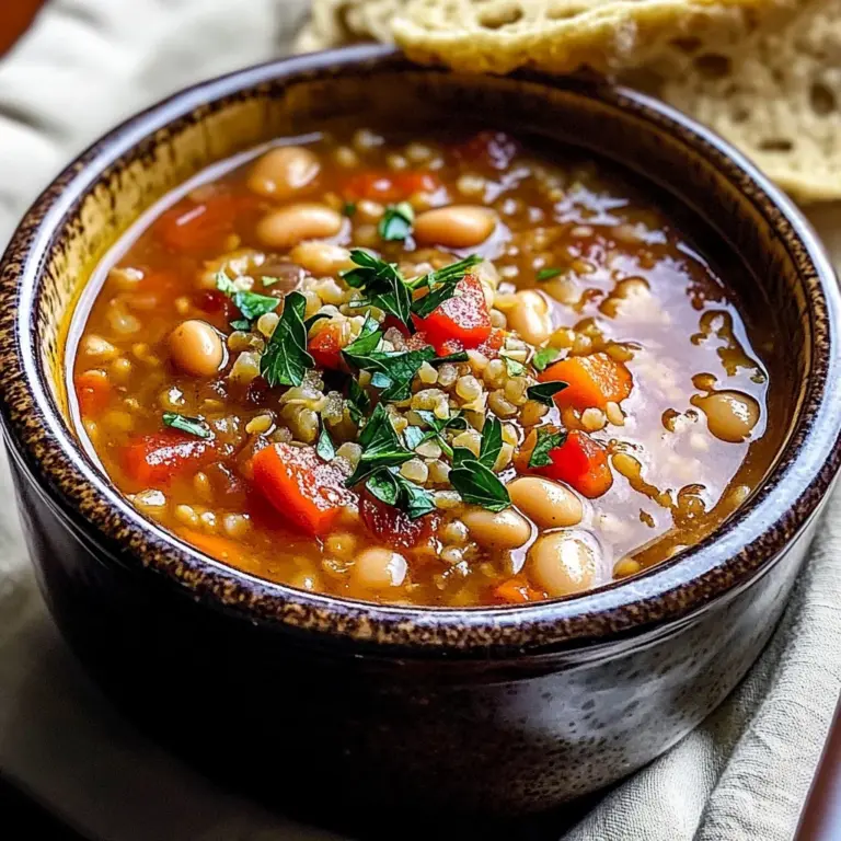 Vegan Serbian White Bean Soup (Pasulj)