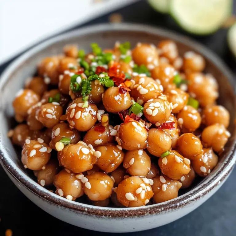 Vegan Sticky Sesame Chickpeas