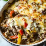 Low Carb Philly Cheesesteak Casserole