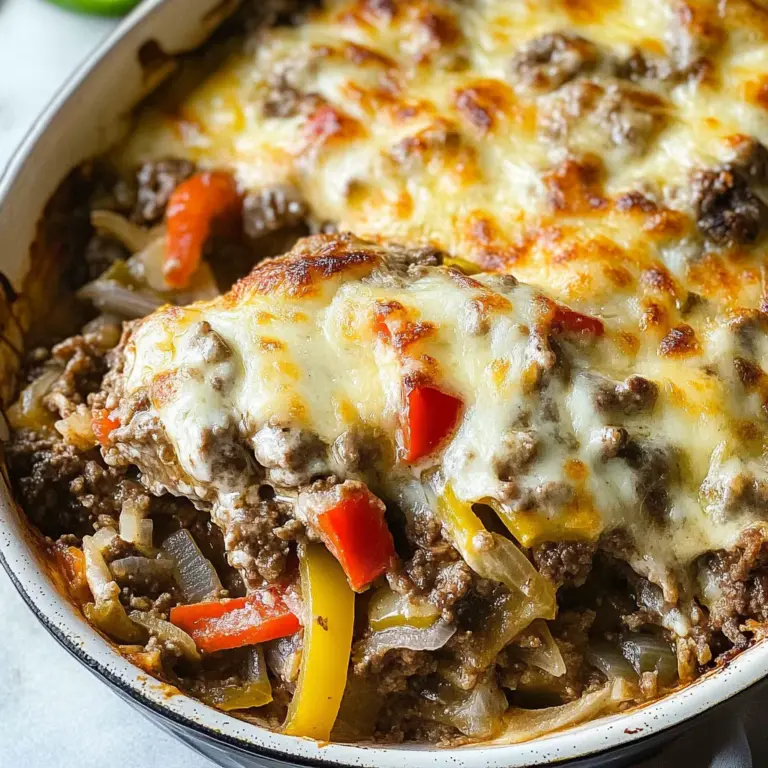 Low Carb Philly Cheesesteak Casserole