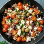 Mediterranean Keto Ground Chicken Skillet with Olives and Feta