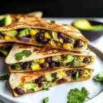 Vegan Quesadillas with Black Beans and Avocado