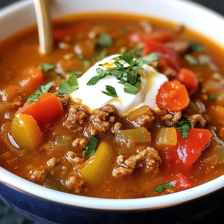 Keto stuffed pepper soup