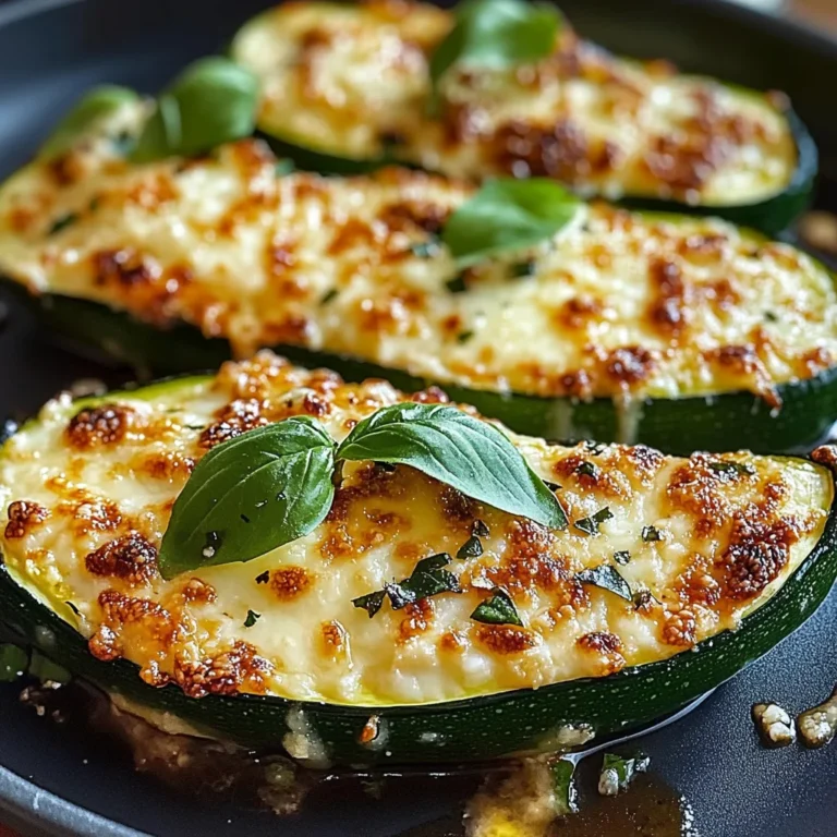 Cheesy Garlic Zucchini Steaks