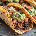 Crispy Black Bean Tacos (so easy + vegan!)
