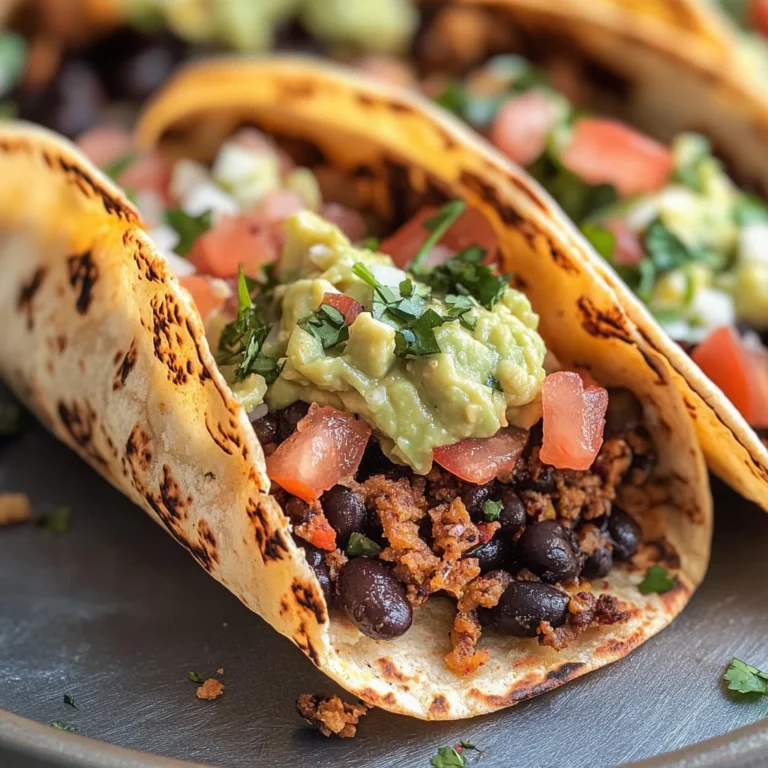 Crispy Black Bean Tacos (so easy + vegan!)
