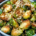 Crispy Garlic Parmesan Brussels Sprouts