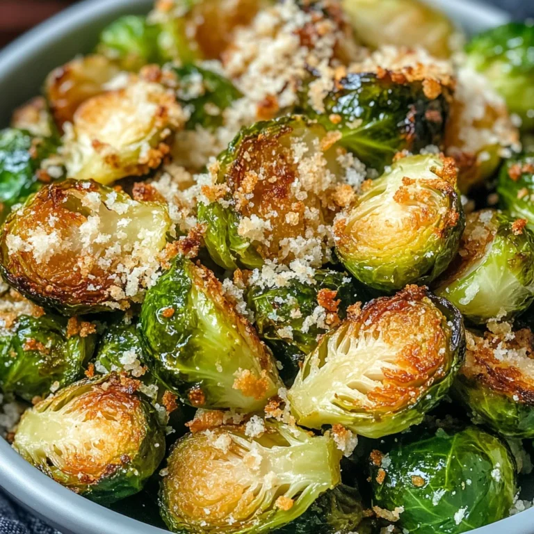 Crispy Garlic Parmesan Brussels Sprouts