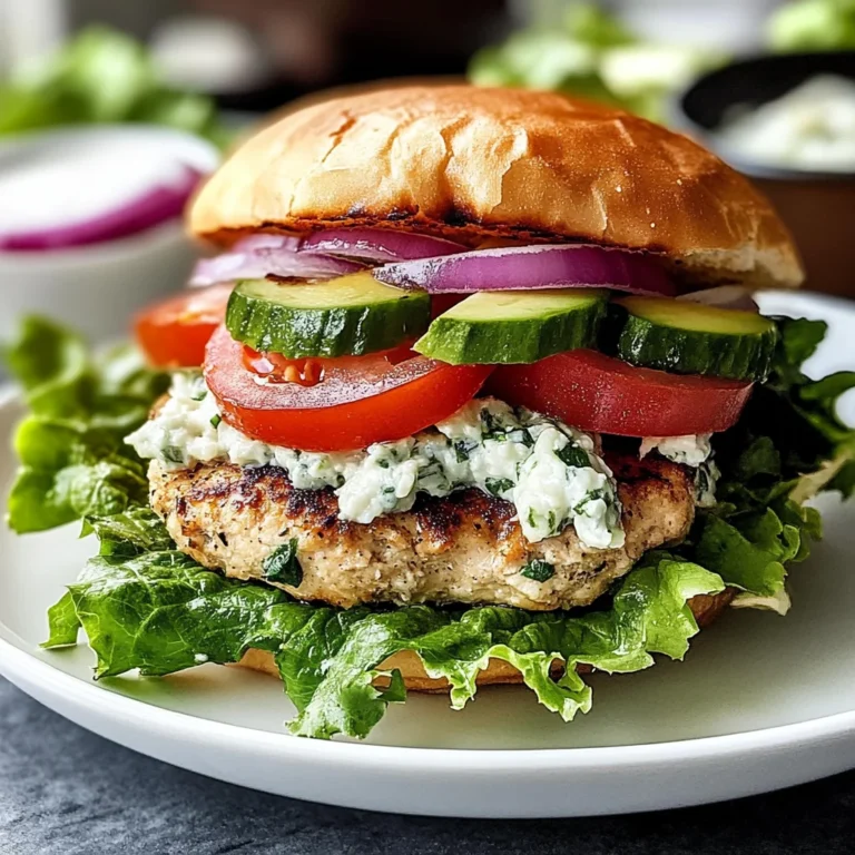 Greek Chicken Burgers