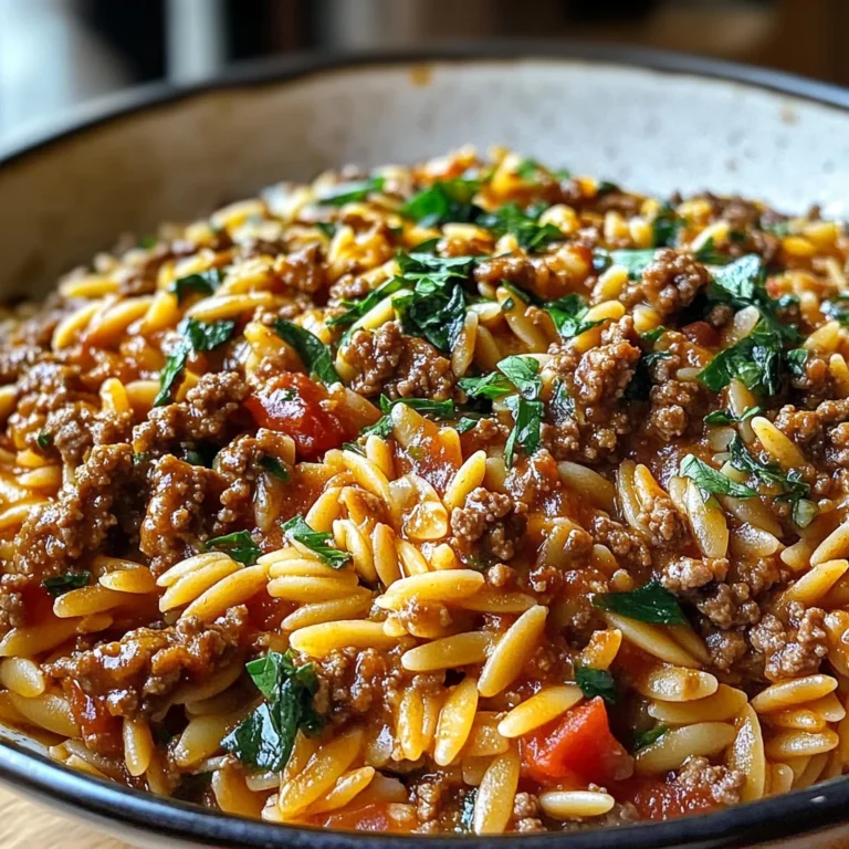 Ground Beef Orzo