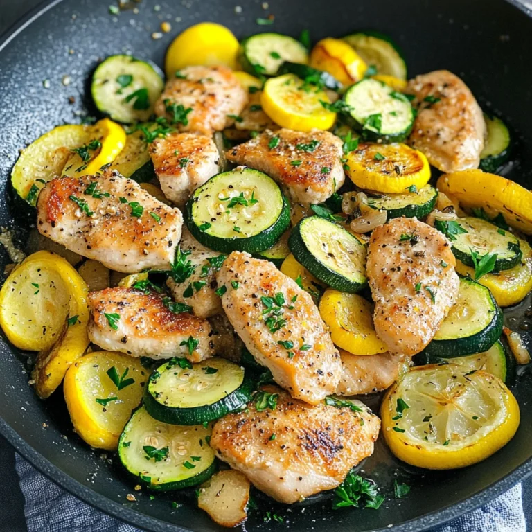Healthy Chicken Breast with Zucchini and Squash