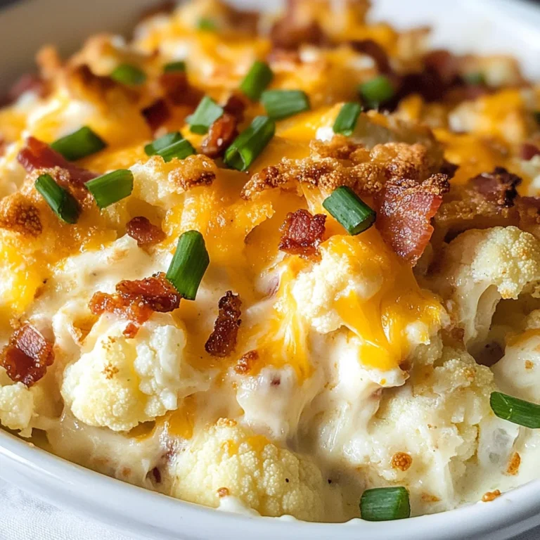 Keto Loaded Cauliflower Casserole