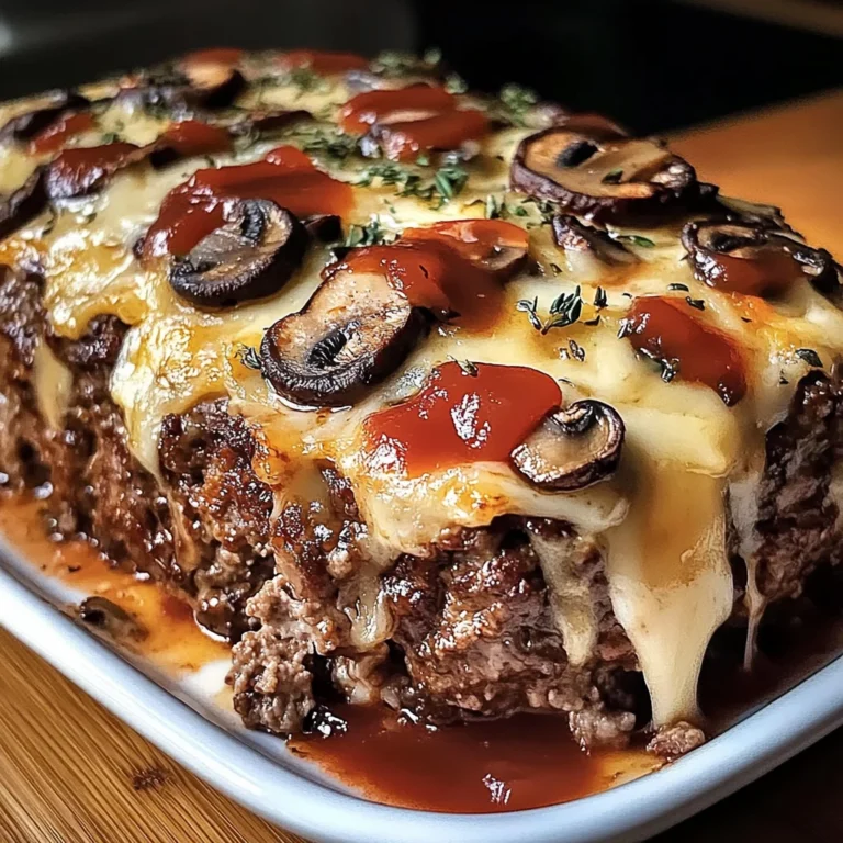 Mushroom Swiss Cheese Meatloaf Recipe