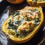 Spinach and Artichoke Stuffed Spaghetti Squash