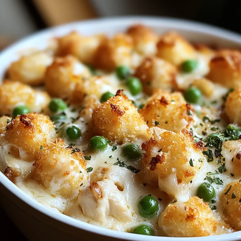 Chicken Alfredo Tater Tot Casserole: A Cozy, Comforting Dinner