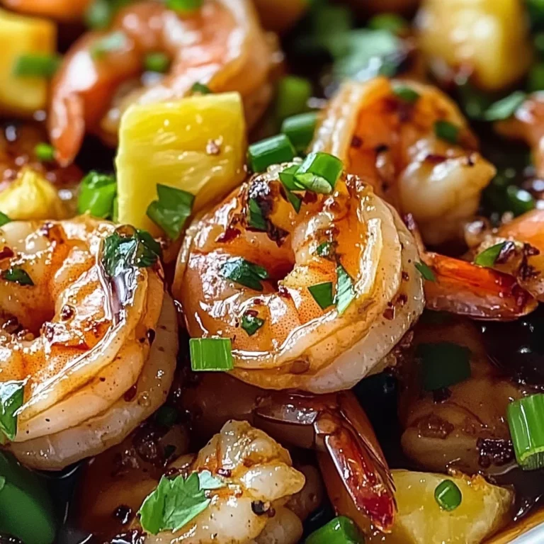 Hawaiian Garlic Shrimp with a Sweet Twist