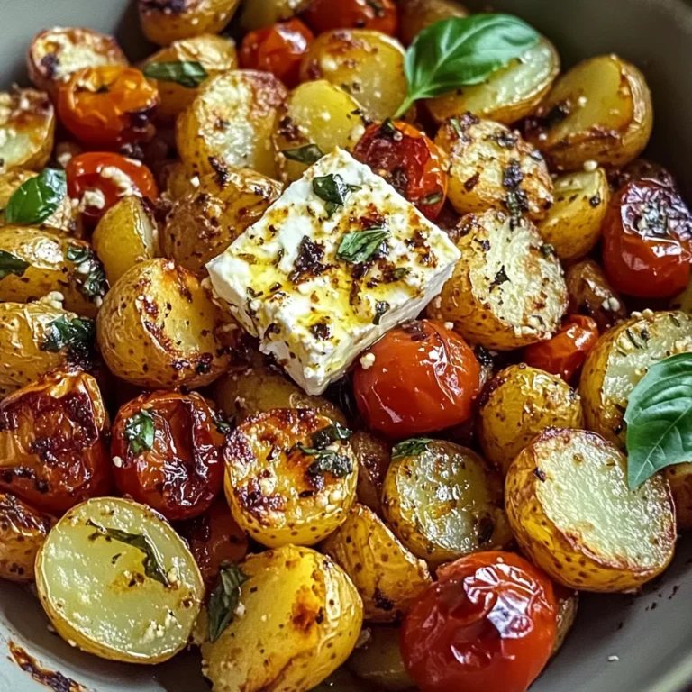 Healthy Baked Feta Potatoes : Easy Potatoes