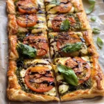 Pesto Caprese Puff Pastry Pizza