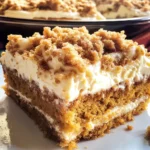 Pumpkin Cake with Cream Cheese and Streusel Topping