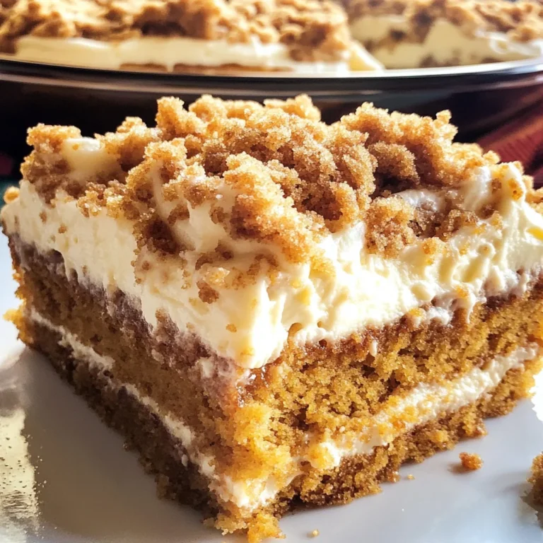 Pumpkin Cake with Cream Cheese and Streusel Topping
