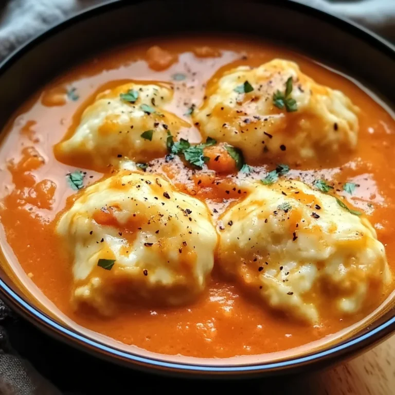 Tomato Dumpling Soup