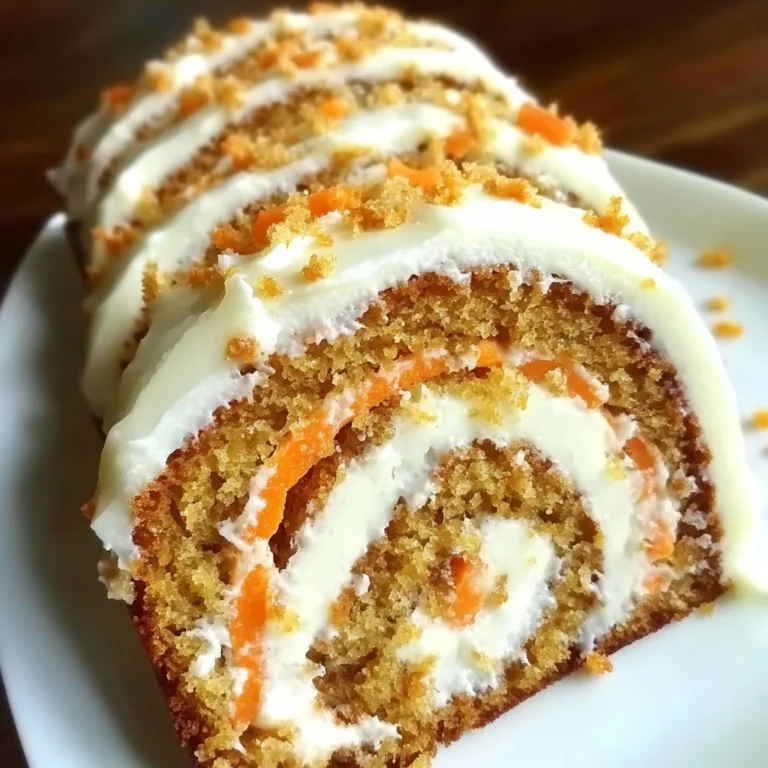 Carrot Cake Roll with Cream Cheese Frosting Filling