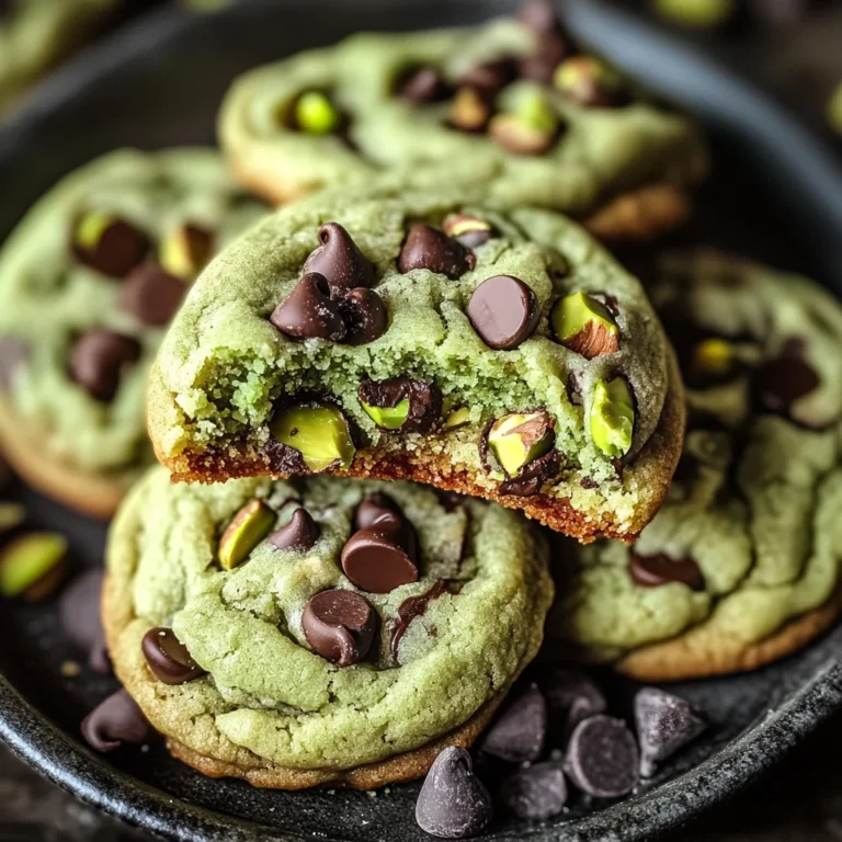 Pistachio Cream Chocolate Chip Cookies