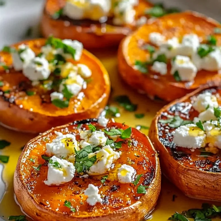 Roasted Sweet Potato Rounds with Honey & Feta