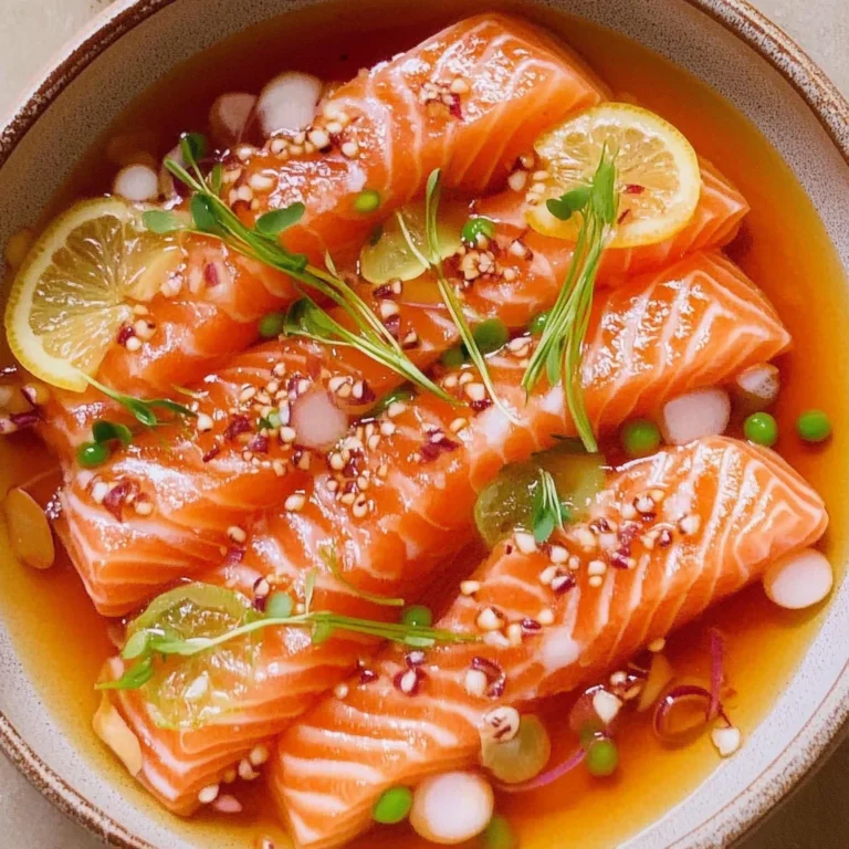 Salmon Crudo with Citrus Soy Dressing